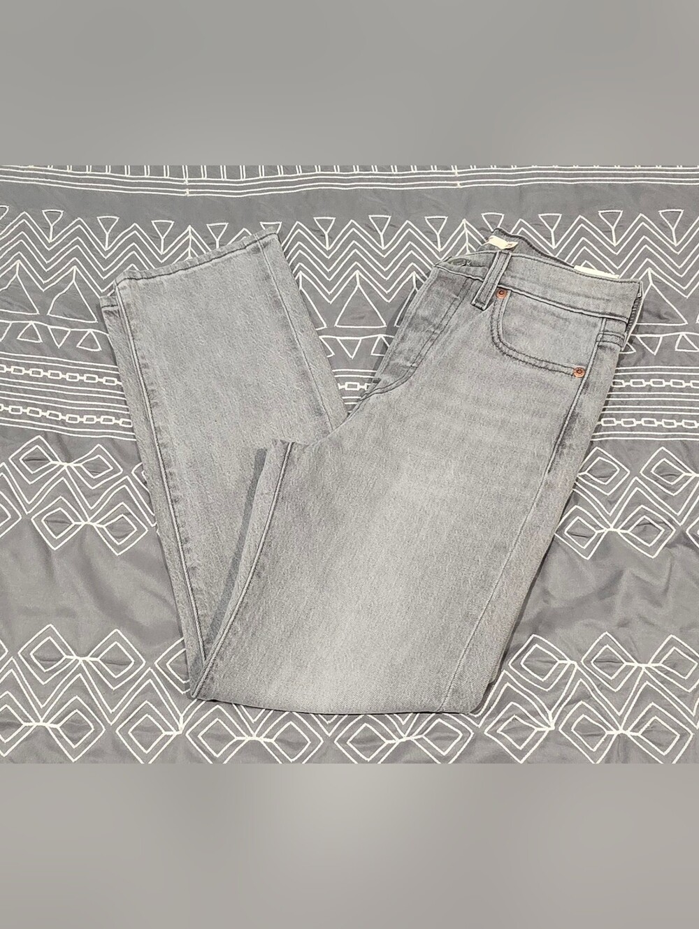 Levis Womens Grey Wedgie Straight Jeans Size 25